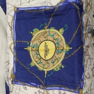 Vintage Golden Dragon 100% Silk Scarf